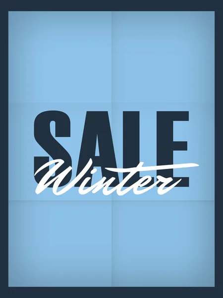 Winter verkoop poster of het spandoek met handgeschreven typografie bericht. — Stockvector