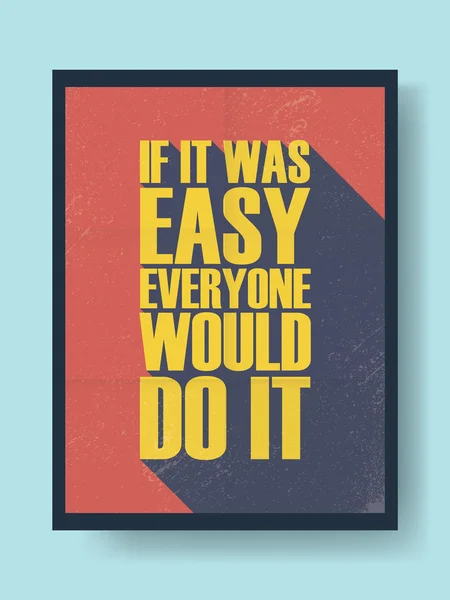 Business motivational poster about hard work versus laziness on vintage vector background. Long shadow typography message. — 스톡 벡터