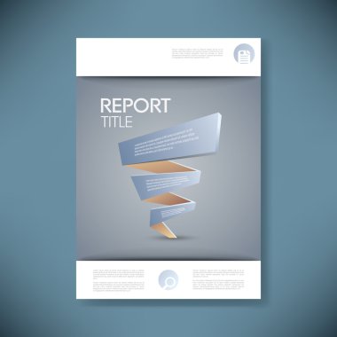 Report cover template for business presentation or brochure. 3d low poly vector background.