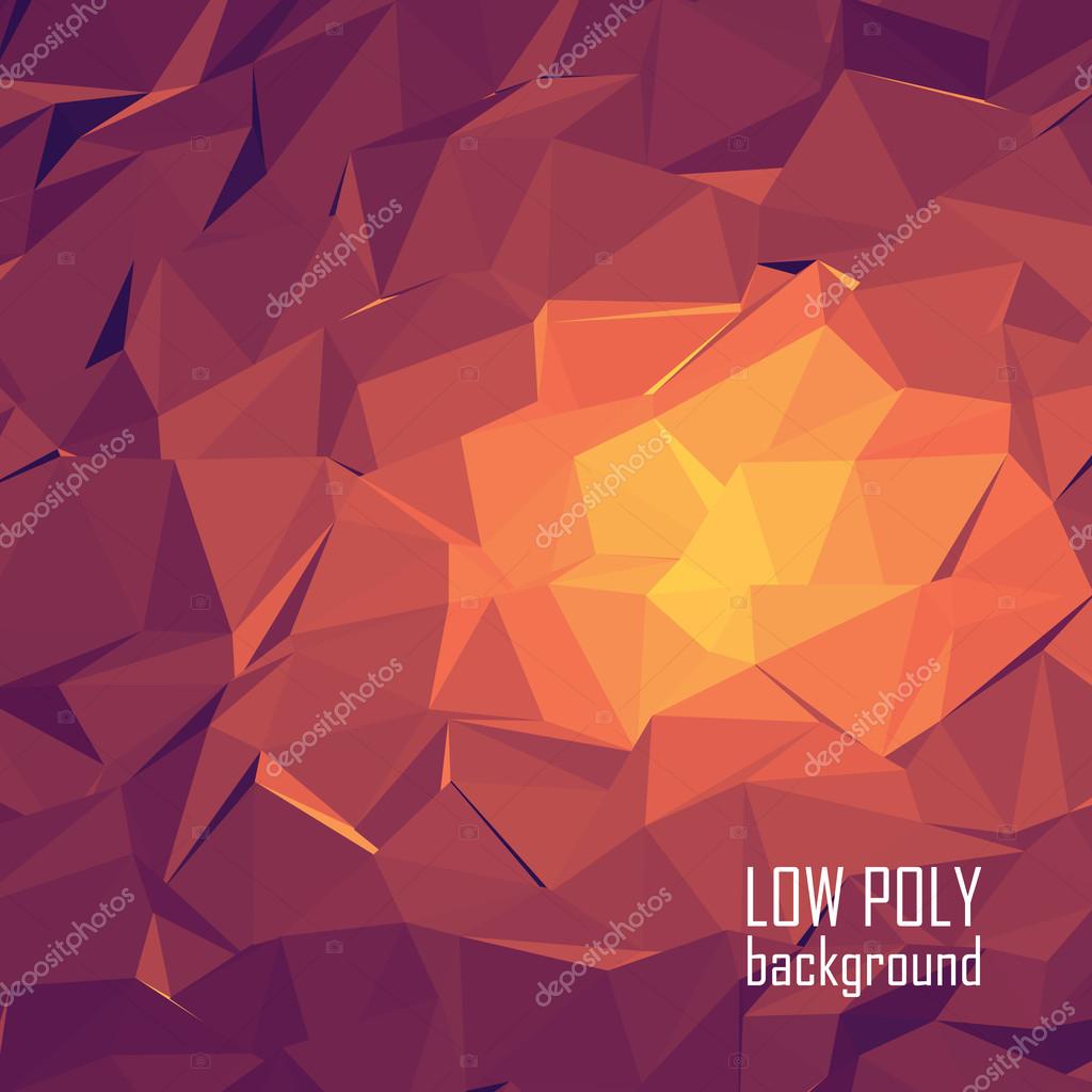 Low poly 3d abstract vector background. Bright orange, red, purple color  combination as a symbol of fire and flames. Stock Vector Image by ©Micicj  #90942172