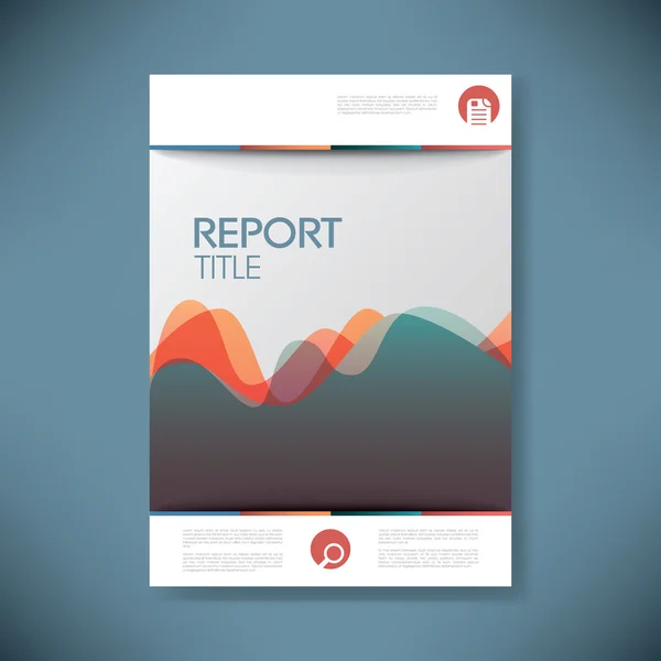 Modelo de cobertura de relatório para apresentação de negócios ou brochura. Abstrato ondas padrão forma símbolo vetor fundo . —  Vetores de Stock