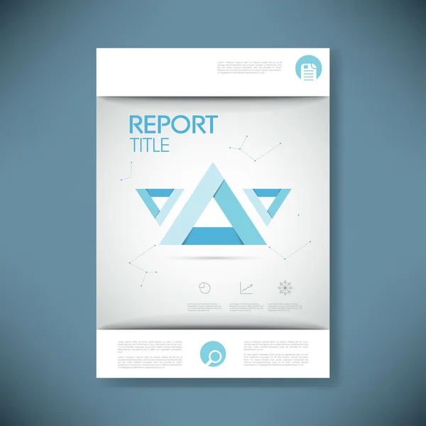 Report cover template for business presentation or brochure. Abstract polygonal shape symbol vector background. — ストックベクタ