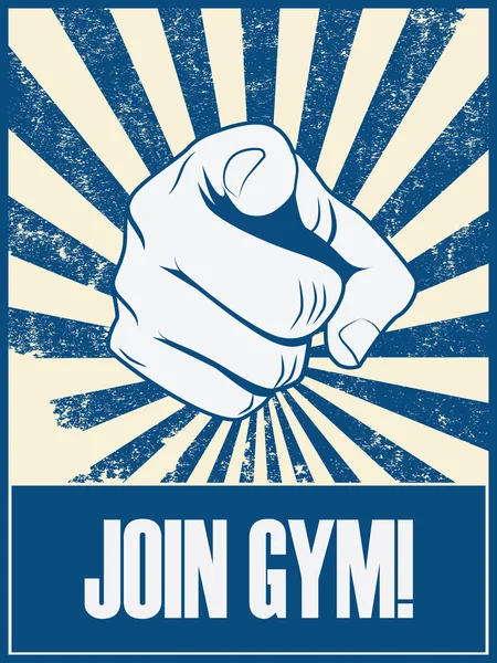 Año nuevo póster de motivación de resolución para unirse al gimnasio y hacer ejercicio, fitness . — Archivo Imágenes Vectoriales