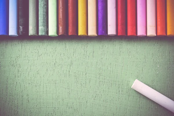 Crayons forrado — Fotografia de Stock