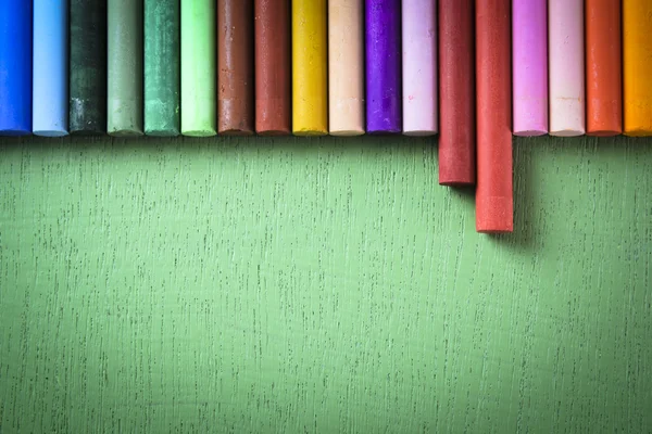 Crayons forrado — Fotografia de Stock