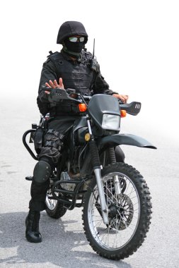 Motosiklet siyahlı adam