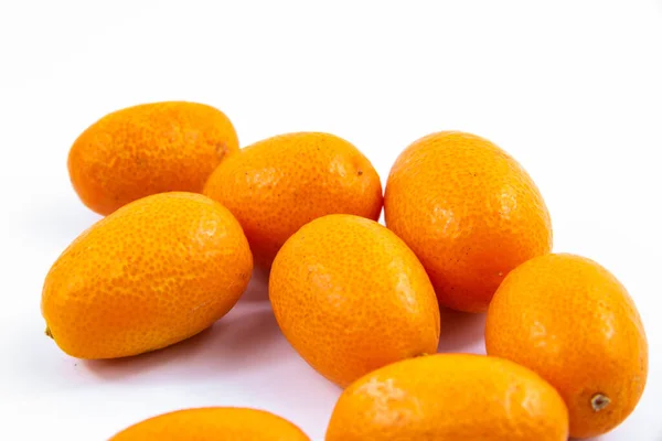 Serie Fotos Kumquat Limequat Hermosas Composiciones Para Menús Sitios Platos — Foto de Stock