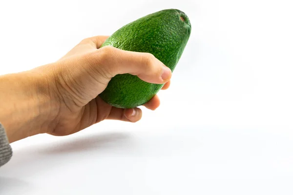 Set Assorti Avocado Andere Exotische Vruchten Een Witte Geïsoleerde Achtergrond — Stockfoto