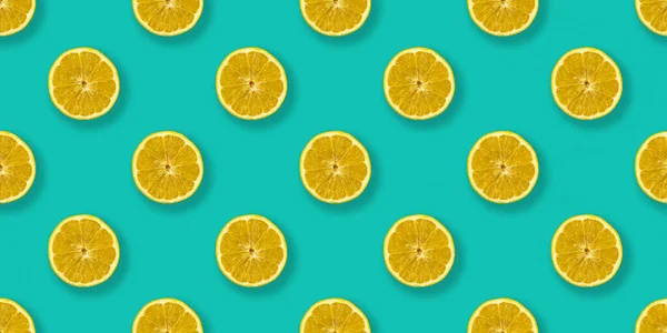 Lemon Pattern Pop Art Flat Lay Design Food Background — Stock Photo, Image