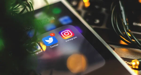 Харків Україна Січня 2021 Додаток Instragram Екрані Apple Iphone Логотип — стокове фото