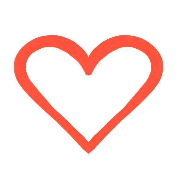 Forma Coração Vermelho Feriado Dia Dos Namorados Ilustração Amor Relacionamento — Fotografia de Stock