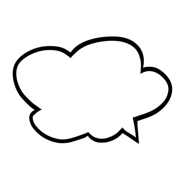 Speech Bubble Wolk Creatieve Hand Getekend Schets Pictogram Illustratie Een — Stockfoto