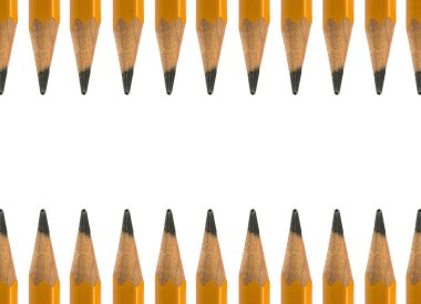 Kalemlerden yapılmış çerçeve ve kenar, yakın plan fotoğraf