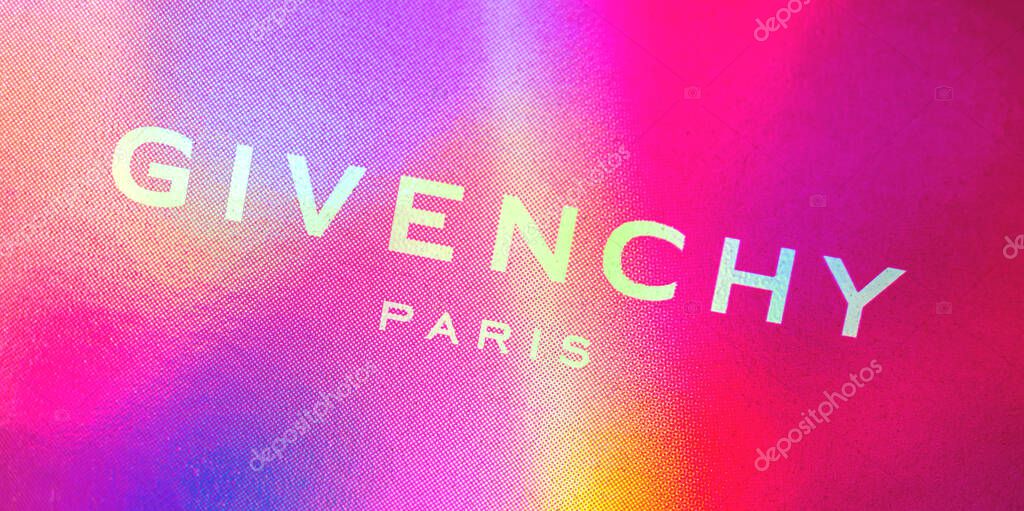 Kharkov, Ukraine - March 23, 2021: Chivenchy Paris perfume logo and banner photo