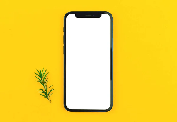 Kharkov Ukraine March 2021 Iphone Screen Mockup Blank White Screen — Foto de Stock