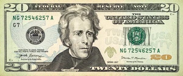 20 dolarlık banknotun ön tarafının fotoğrafını çek.