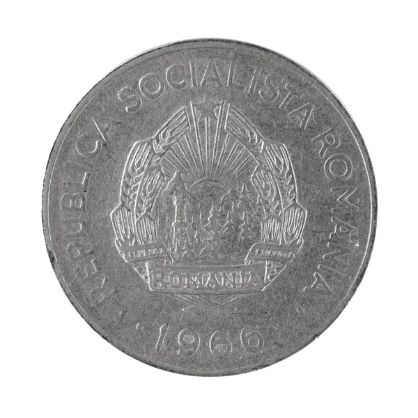 Leuコインの裏側ルーマニアのお金は白い背景写真に隔離されています — ストック写真