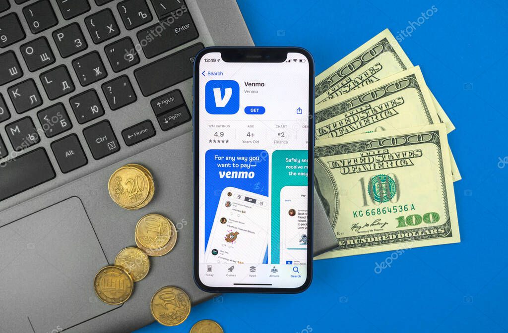 Kharkov, Ukraine - May 28, 2021: Venmo application for receive and making payment
