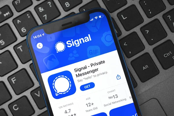 Kharkov, Ukrayna - 28 Mayıs 2021: Özel Haberci uygulama simgesi yakın plan fotoğrafı