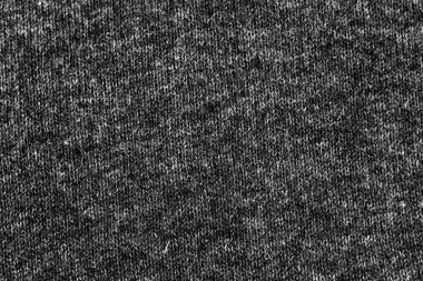 Yünlü örgü siyah doku arka plan, sıcak kumaş tekstil malzemesi yakın çekim 