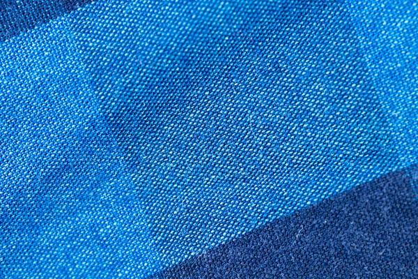 Blue checkred fabric texture of natural cotton or linen textile material, shirt cloth close-up, high resolution background — Stock Photo, Image