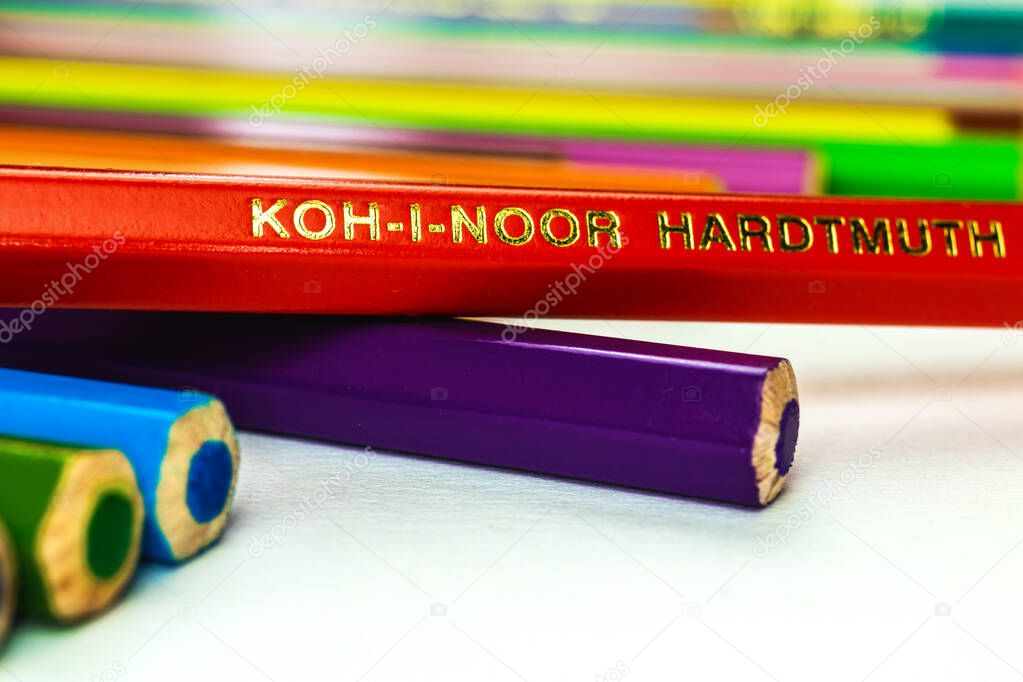 Kharkov, Ukraine - June 15, 2021: Koh-I-Noor Hartdmuth Polycolor drawing pencil