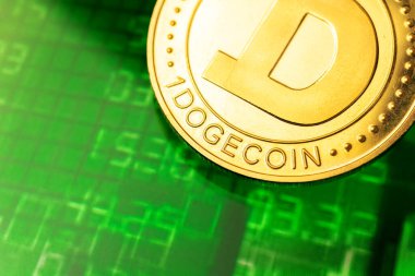 Dogecoin büyüme şeması arka planı, kripto para birimi kavramının yükselişi 