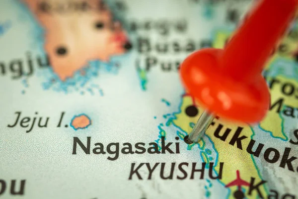 나가사키 푸시핀 포인트 클로저 아시아 컨셉으로 — 스톡 사진