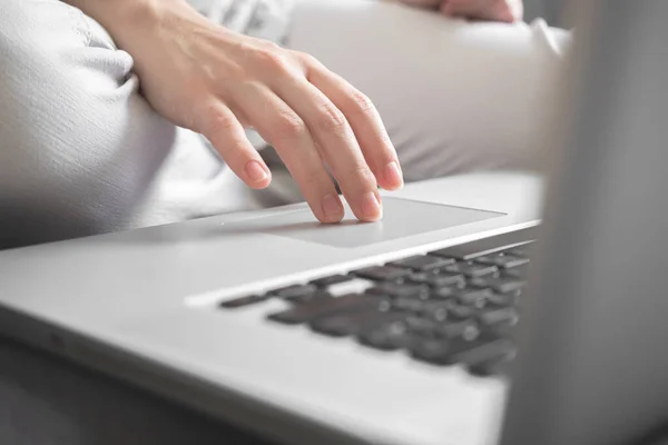 Woman hand typing on laptop computer keyboard. Business intelligence  concept. Student using laptop at home, online learning, internet marketing,  people working office or freelance background - Stock Image - Everypixel