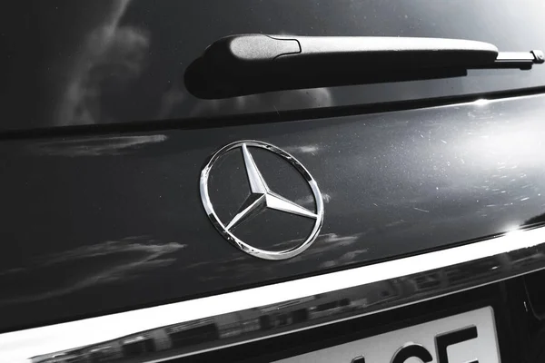 Kharkov Ukraine September 2021 Mercedes Benz Brand Logo Black Car — Stock Photo, Image