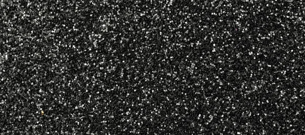 Černá Třpytivá Textura Pozadí Banneru Vysoce Detailní Makro Abstraktní Třpytivá — Stock fotografie