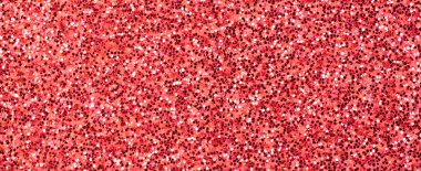 Kıpkırmızı parıltı dokusu. Afiş arka planı. Yeni yıl için yüksek detaylı, makro, soyut parıltılı ışıklar, Noel süsü ve kutlama. Grafik tasarım kavramı