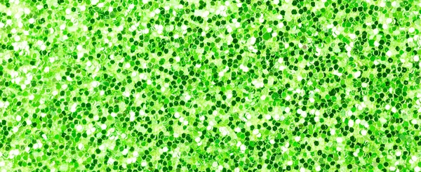 Groene Glitter Textuur Banner Macro Foto Hoog Gedetailleerd Oppervlak Close — Stockfoto