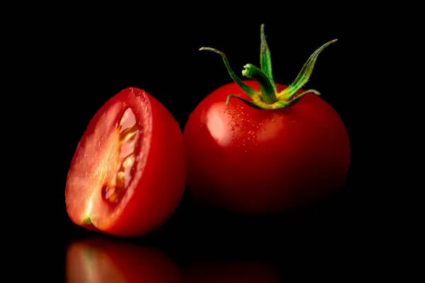 배경에 토마토가 가까이 건강에 — 스톡 사진