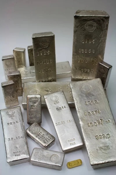 Homestake Mining Company Silver Bullion Bars Now Closed Mine Located — Stock Photo, Image