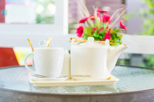 Café e bule de chá — Fotografia de Stock