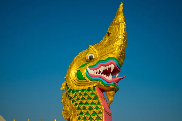 Large golden naga — Stock Photo, Image