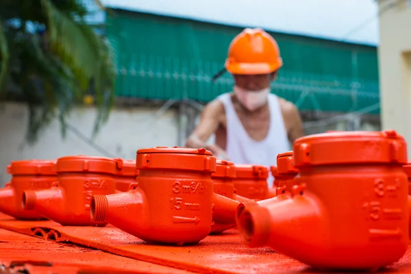 Sproeien watermeter — Stockfoto