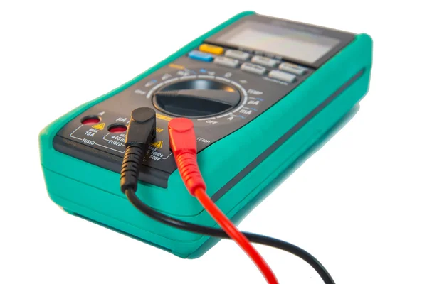 Electric multimeter on white background — Stock Photo, Image