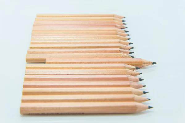 Ołówek krótki na białym tle — Zdjęcie stockowe
