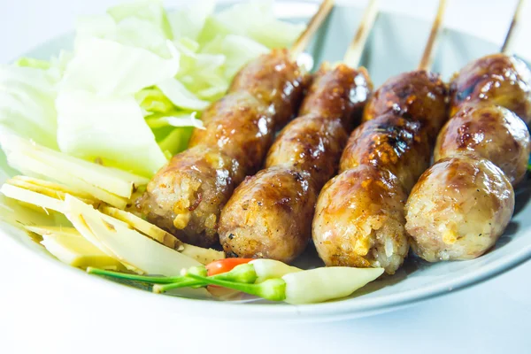 Salchichas, comida tailandesa —  Fotos de Stock