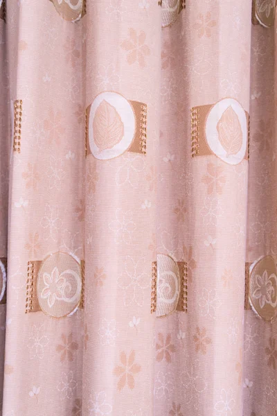 Zoom-Aufnahme des rosa Vorhangs für den Hintergrund. — Stockfoto