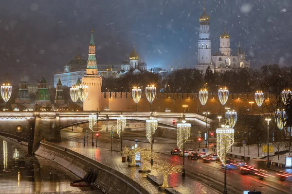 Moscú Rusia Vista Del Kremlin Moscú Desde Zaryadye Park — Foto de Stock