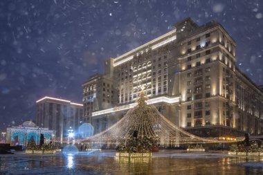 Kızıl Meydan yakınlarındaki tarihi Moskova Oteli 'nin (