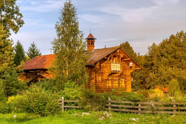 Maison Bois Exemple Architecture Russe Ancienne Village Svyatogorovo Dans District — Photo