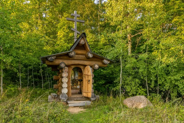 Kaple Sergia Radoněže Poutní Stezce Svyatogorovo Rusko — Stock fotografie