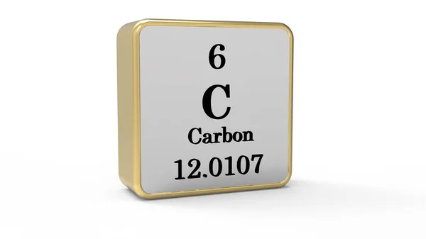 Carbon Element Teken Voorraadafbeelding — Stockfoto