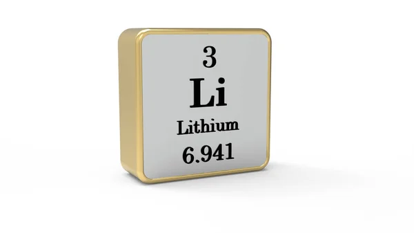 Elemento Lítio Sinal — Fotografia de Stock
