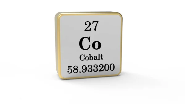 Derde Cobalt Element Teken Voorraadafbeelding — Stockfoto