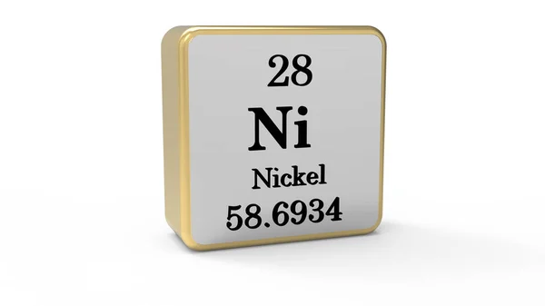 Nickel Element Tecken Lagerbild — Stockfoto